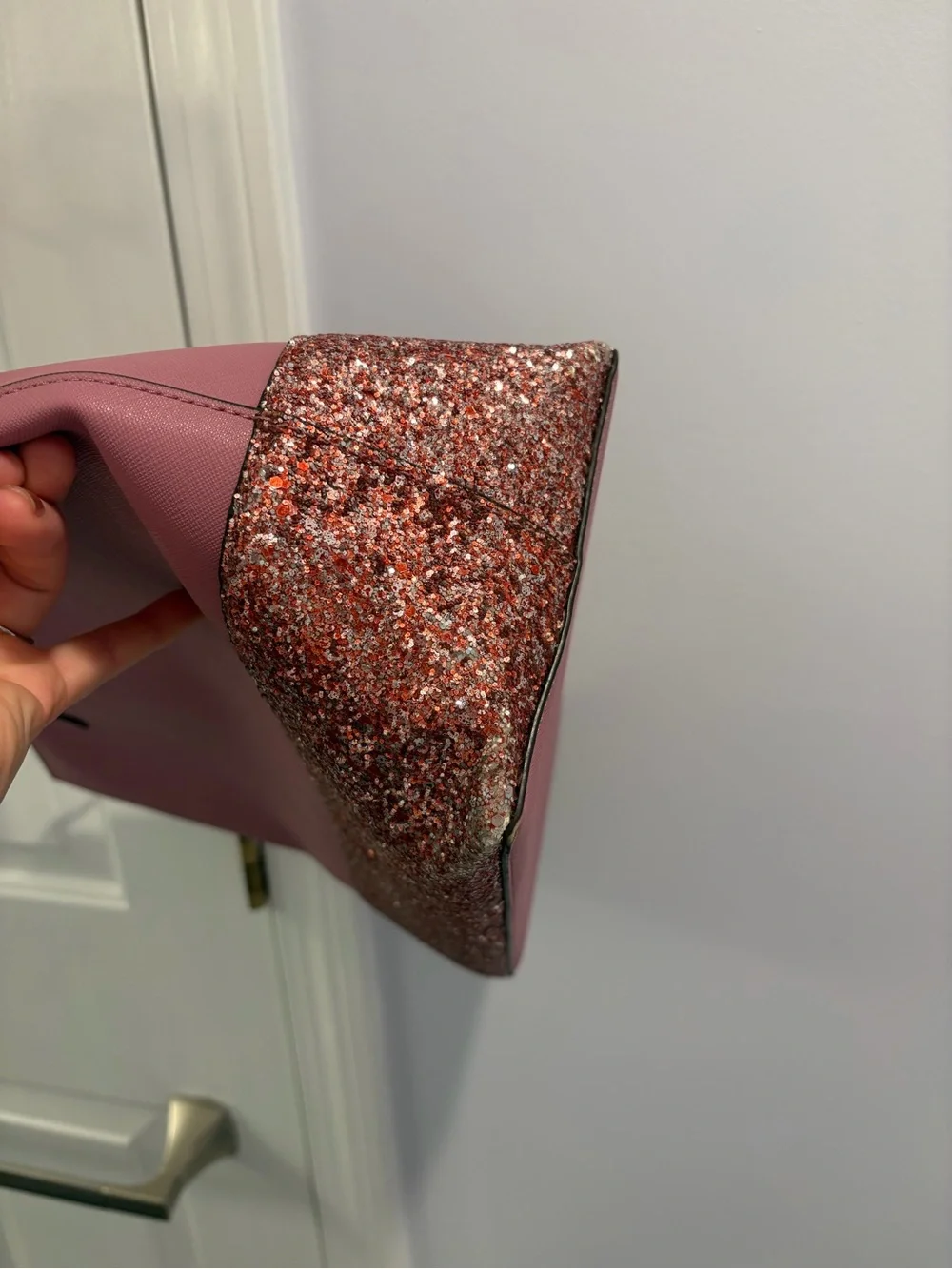 Kate Spade Pink Tote with Glitter Base